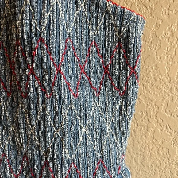 Matilda Jane Enchanted Garden Blue Roxie Striped Smocked Tank | Size Large - Picture 4 of 8